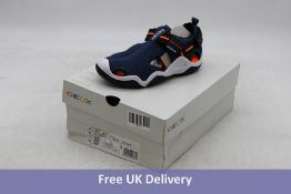 Geox Kid's J Wader Sandals, Navy/Orange Efluo, UK 2.5. Box damaged