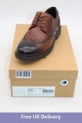 Comfort 98916, Lace Formal Leather Shoes, Cognac Tan, UK 7.5