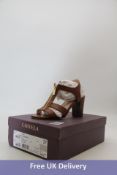 Carvela Strat Block Hill Sandals, Tan, Size 37