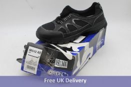 Otter Vibram Steel Toe Cap Shoes, Black, UK 10