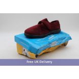 DB Men's Daniel Shoes, Burgundy, 6V, Extra Wide, UK 8. Box damaged