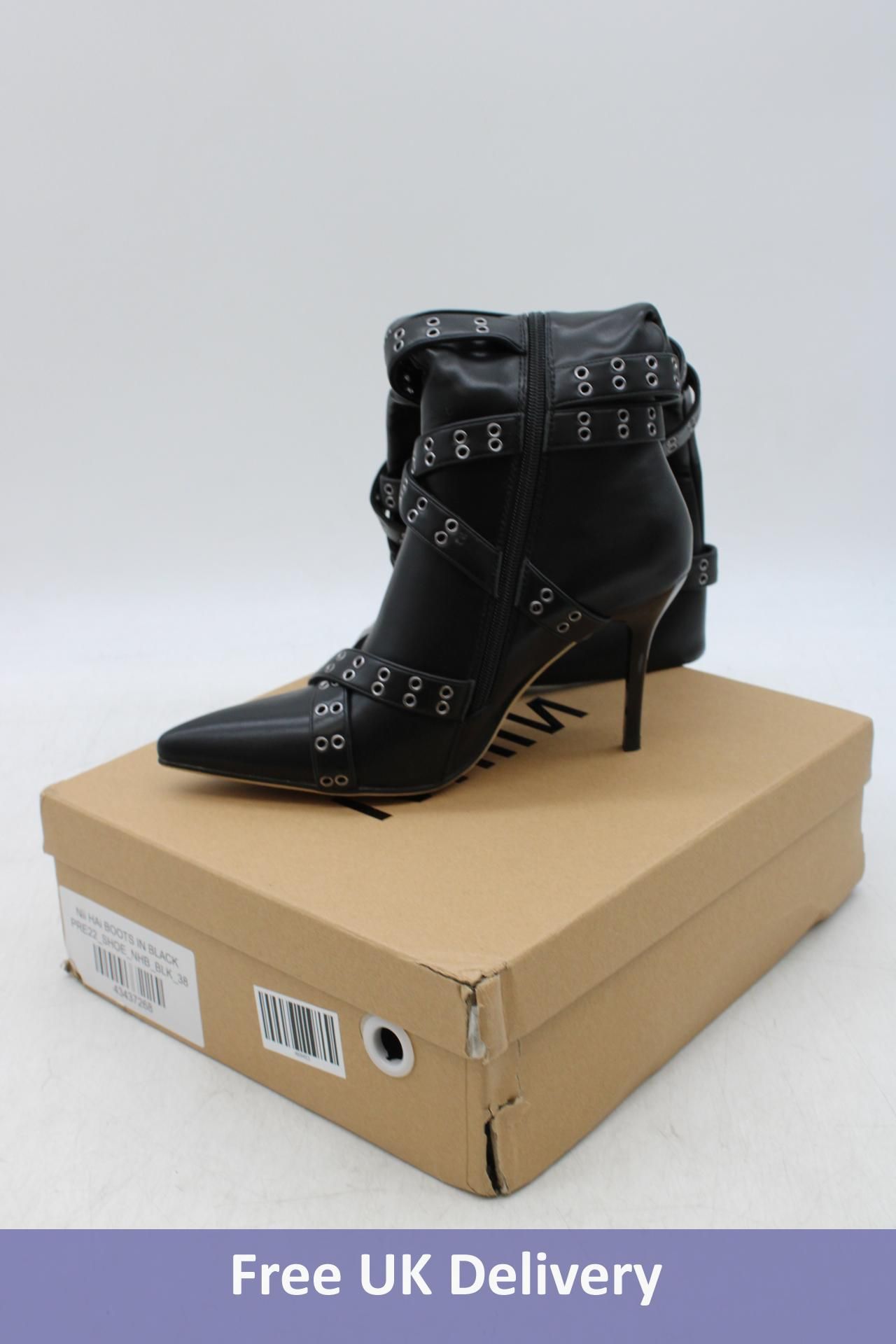 Nii Hai Boots, Black, Size 38. Box damaged