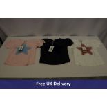 Three Angels Face items Girls T-Shirts Savannah Star, 1x Snowdrop, 1x Fairy Pink, 1x Navy, 4/5 years