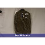 Polo Ralph Lauren Boys Suede Trim Plaid Wool Blazer with Fox Buttons, Size 10