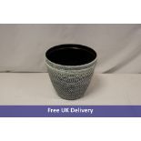 Ten SG Traders Outdoor Plant Pots, Black/Cream