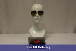 Ray-Ban Aviator Sunglasses, 0RB3025, Clear Gradient Brown