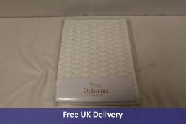 Two Yves Delorme Jeanne Quilted Pillow Case, White/Gold, 31/42 cm
