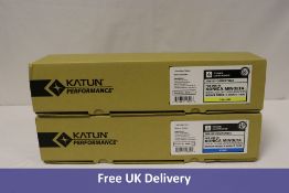 Two Katun Performance Toner Cartridges to include 1x Yellow, TN616Y Compatible, 1x Cyan, TN616C Comp