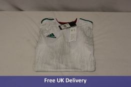 Adidas Men's Custom-print Football Shirt, White/Green/Red, Small