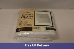 Twenty-four Snooza Care Quilted Pillow Protectors, White, 75 x 50cms, Packs of 4