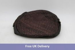 Mela D'oro Vera Pelle Genuine Leather Rounded Handbag, Dark Brown, 29 x 25 x 8cm