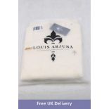 Louis Arjuna Super Slim Fit Quarter Zip Wool Jumper, Cream, Size M