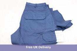 Three Ballyclar Unisex Combat Trousers, Navy, to include 1x Size 1, 1x Size 3, 1x Size 5