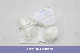 One Hundred NUK Single Sealed Dummies, White, 0-6 Months