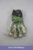 Rehab GL1 Goal Keeper Gloves, Black/Green Size 9