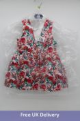 Two Tutto Piccolo Zip Back Dresses, Floral, 1x 24 Months and 1x 36 Months