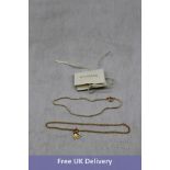 Two Pieces of By Nouck Jewellery to include 1x White Pearl Choker, 1x Rolo Necklace with Horn and 'M