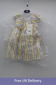 Four Tutto Piccolo Striped Cotton Dress, Yellow, 1x 12 Months, 1x 36 Months, 1x 36 Months and 1x 4a