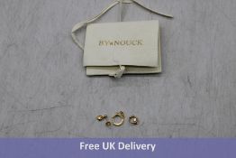 Six Pieces of By Nouck Jewellery to include 1x Dot Ear Cuff, 2x Heart Stud, 2x Hoop with Opals, 1x E
