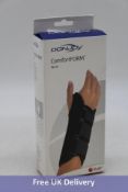 Two DonJoy Comfort-Form Wrist, Black, Size XS/RT. Box damaged