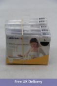 Five Medela Easy Expression Bustier, 3x White and 2x Black, Large