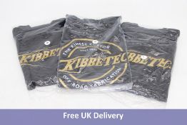 Four Kibbetech T-Shirts to include 2x Work T-Shirt, Black, 1x Medium, 1x Large and 2x Classy T-Shirt
