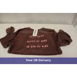 Two Chicka D True Crime Corded Sweatshirt, Burgundy/Pink, 1x Small, 1x Medium