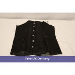 Seven Women's Black Satin 6 Hook Over Bust Corsets to include 2x 22", 2x 24", 2x 26", 1x 28"