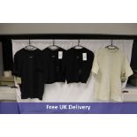 Four Nike items to include 2x Essential Women's Slim Cropped T-Shirt, Black, Large, 2x Essential Wom