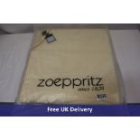 Zoeppritz Since 1828 Soft Fleece Throw/Blanket, Cream, 220 x 240cm