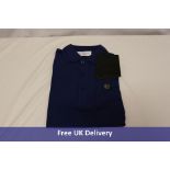 Philipp Plein Men's Paisley Bandana Piquet SS Polo Shirt, Dark Blue, Small