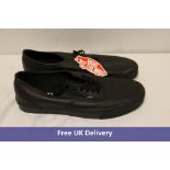 Vans Off the Wall Authentic Trainers, Black, UK 10, 508357. No box