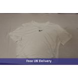 Three Nike Sportswear Essential Women's Slim Cropped T-Shirt, White, 2x Large, 1x Extra Large