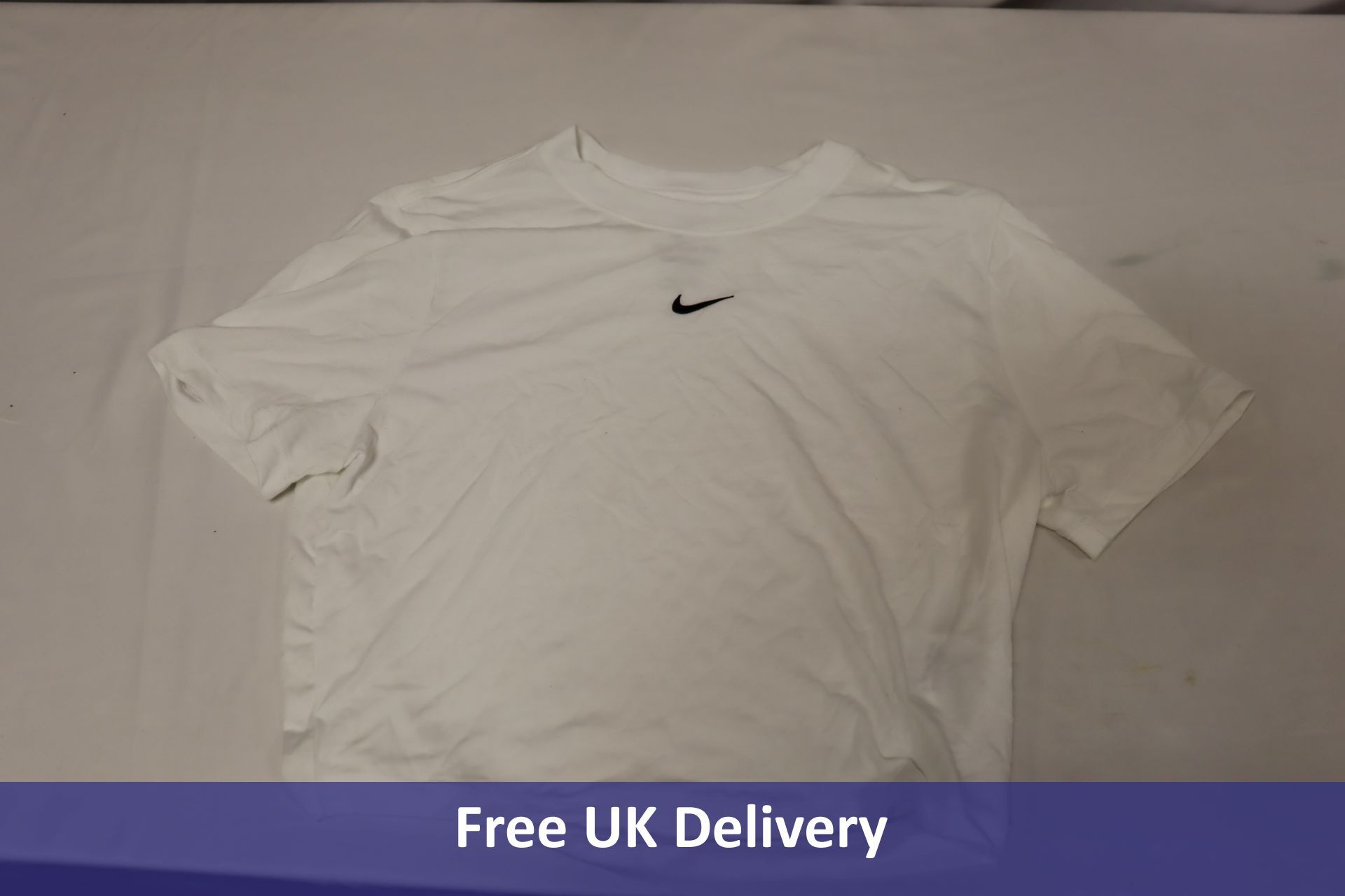 Three Nike Sportswear Essential Women's Slim Cropped T-Shirt, White, 2x Large, 1x Extra Large