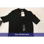Two Nike Sportswear Essentials Women's Rib Mock Neck T-Shirt, DV7958-010, Black, Small