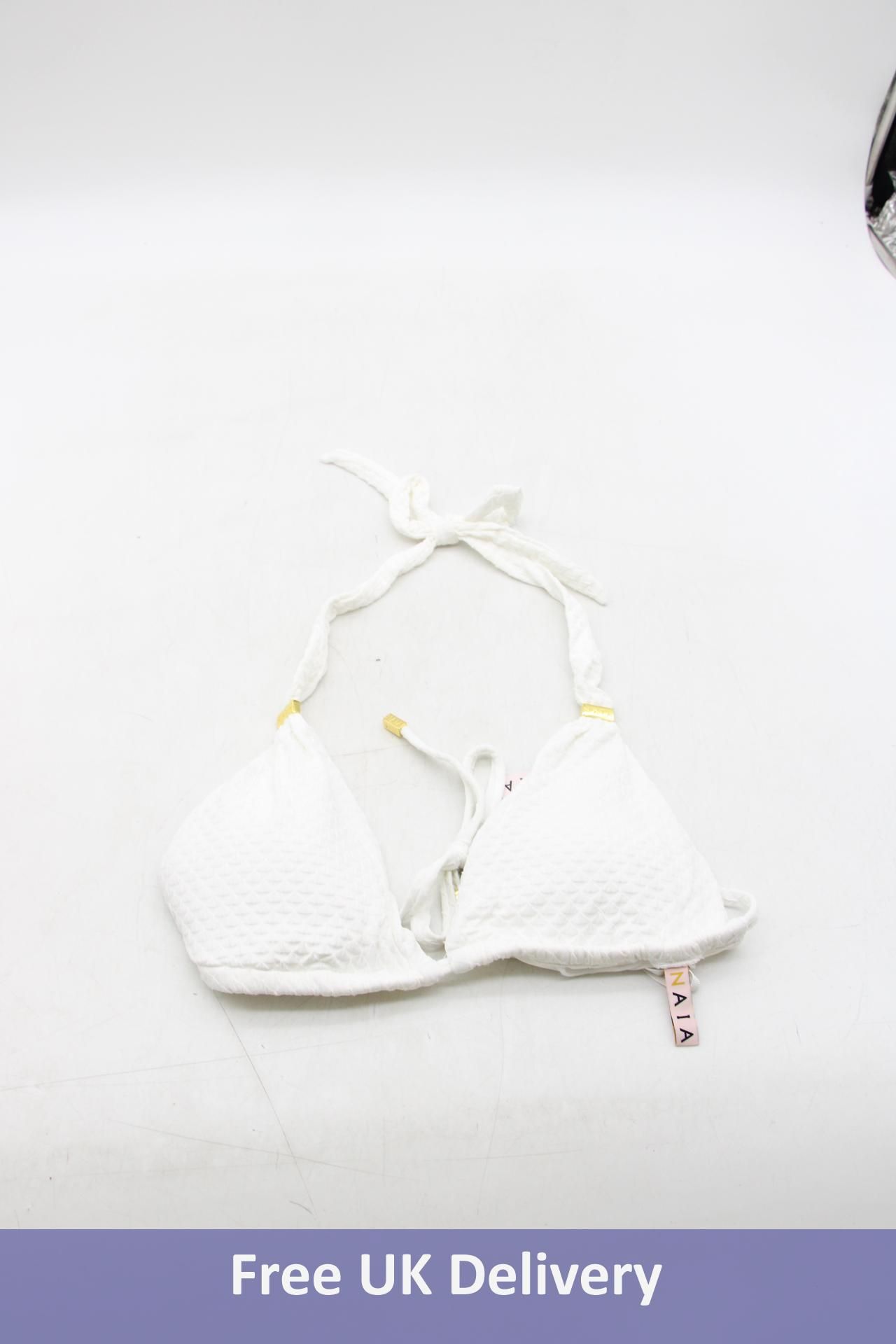 Naia Maia Bikini Top, White Diamond, Size 12