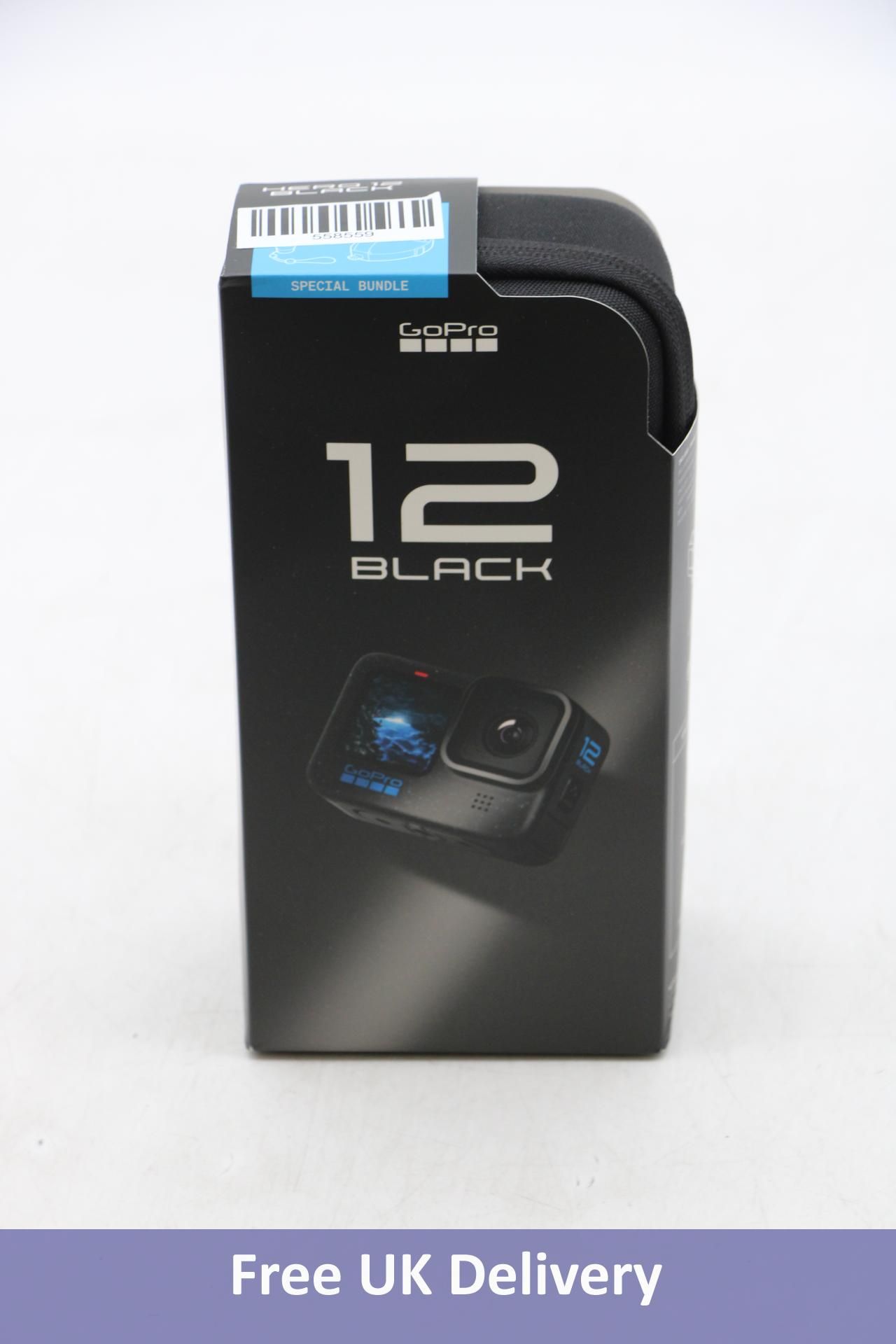 GoPro HERO12 4K Ultra HD Action Camera & Accessories Bundle, Black