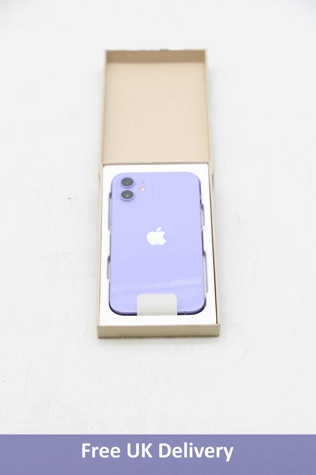Apple iPhone 12, 64GB, Purple. Refurbished, mint condition. SIM locked, network provider unknown. Ch