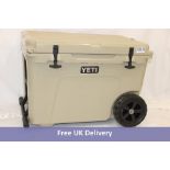 Yeti Tundra Haul Wheeled Cooler Box, Camp Green. Used, Damage to Corner, Scratches On Top & Sides