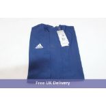 Two Adidas Entrada 22 All Weather Jackets, Dark Blue, UK Size Include 1x 2XL, 1x L