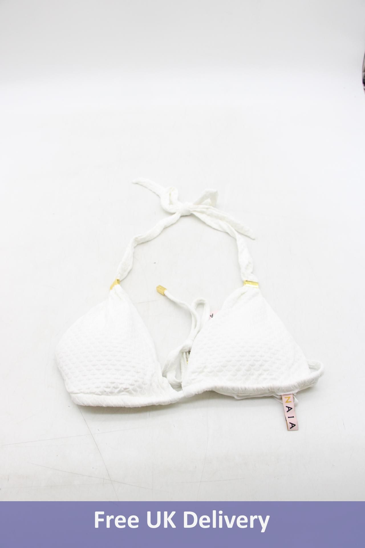 Naia Maia Bikini Top, White Diamond, Size 12