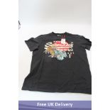 Two Superdry Tokyo Graphic T-Shirts to include 1x Size M, 1x Size L, Bison Black