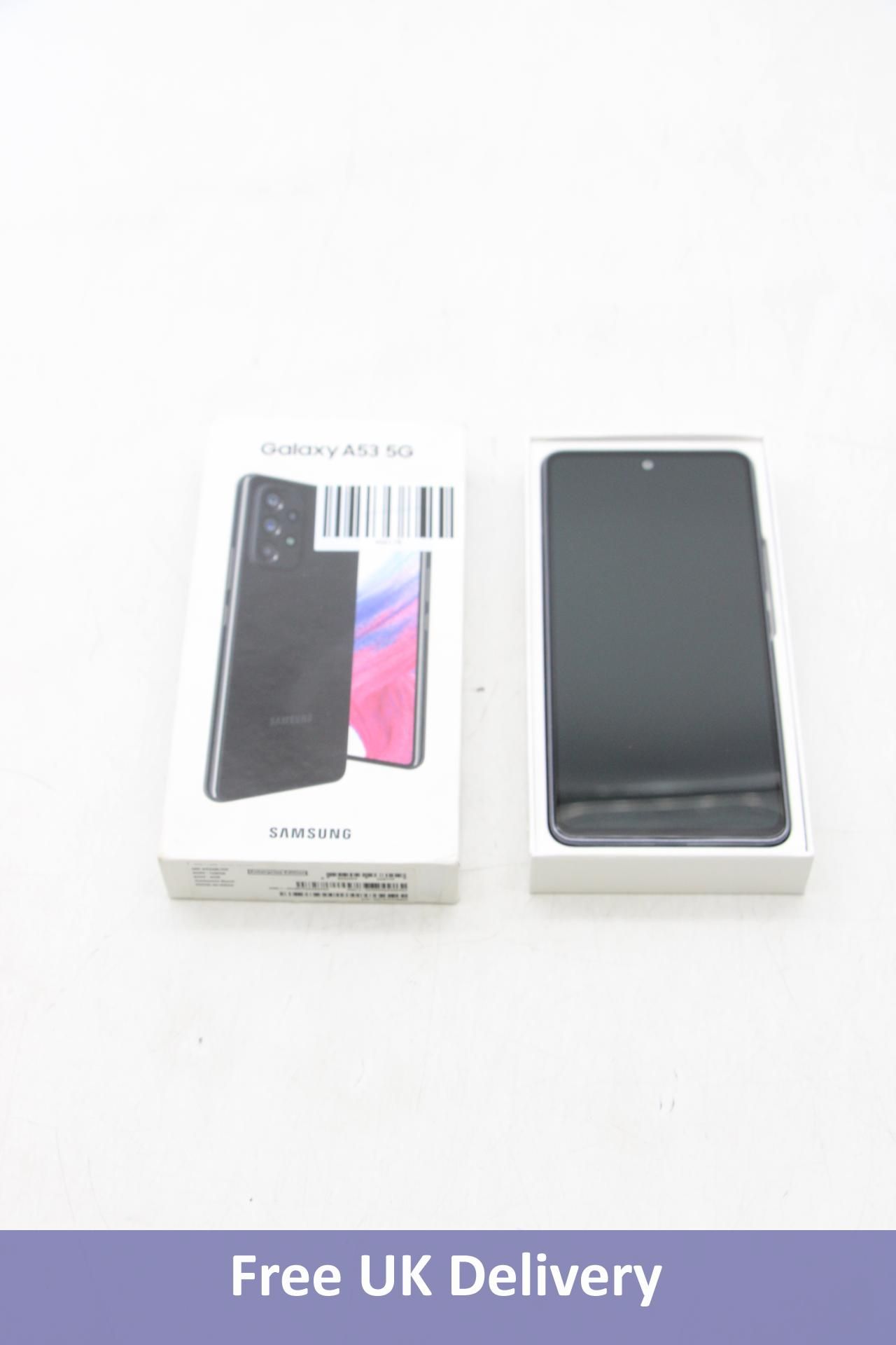 Samsung Galaxy A53 5G SM-A536 Mobile Phone, 128GB+6GB, Black. New, box opened. Checkmend clear, ref.