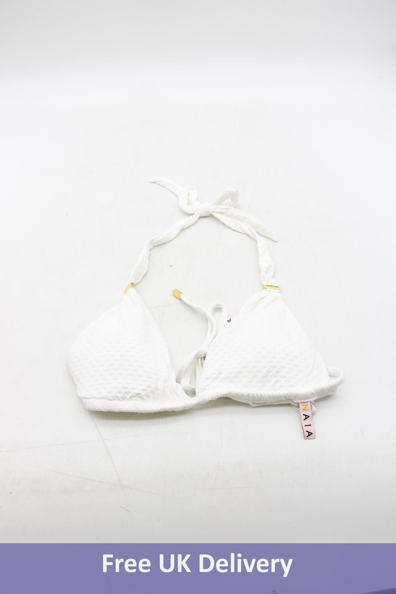 Naia Maia Bikini Top, White Diamond, Size 12