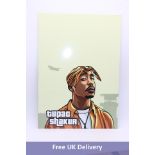 Displate A3 Poster, Tupac Shakur GTA Style, with Magnets