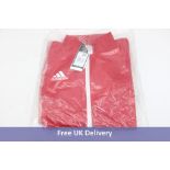 Two Adidas Entrada 22 Track Jackets, Red, UK Size M