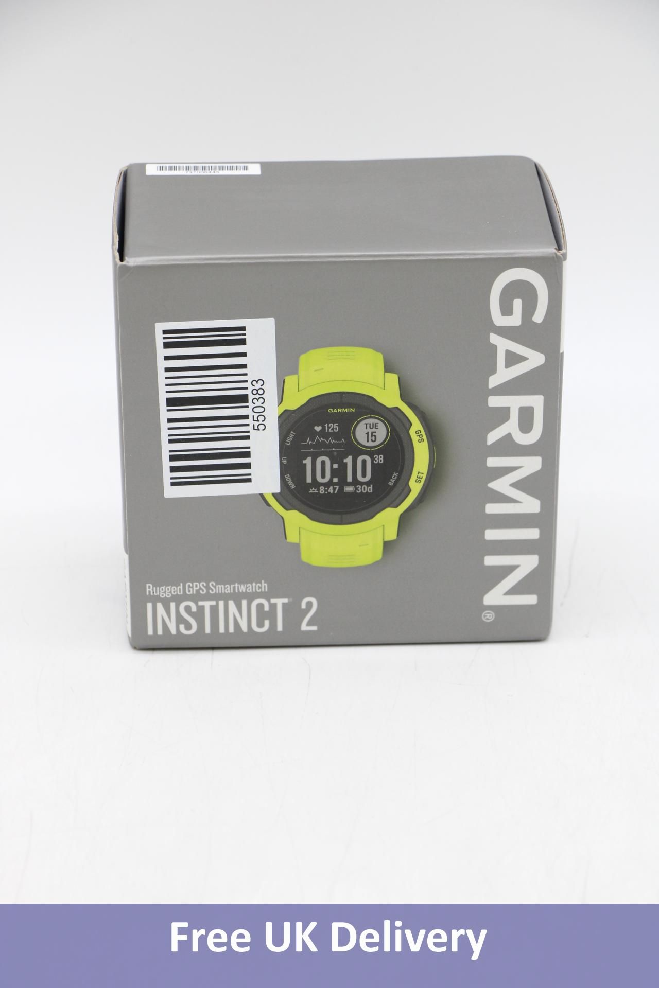 Garmin Instinch 2 Rugged GPS Smartwatch, Electric Lime, No Accessories. Used, Not tested
