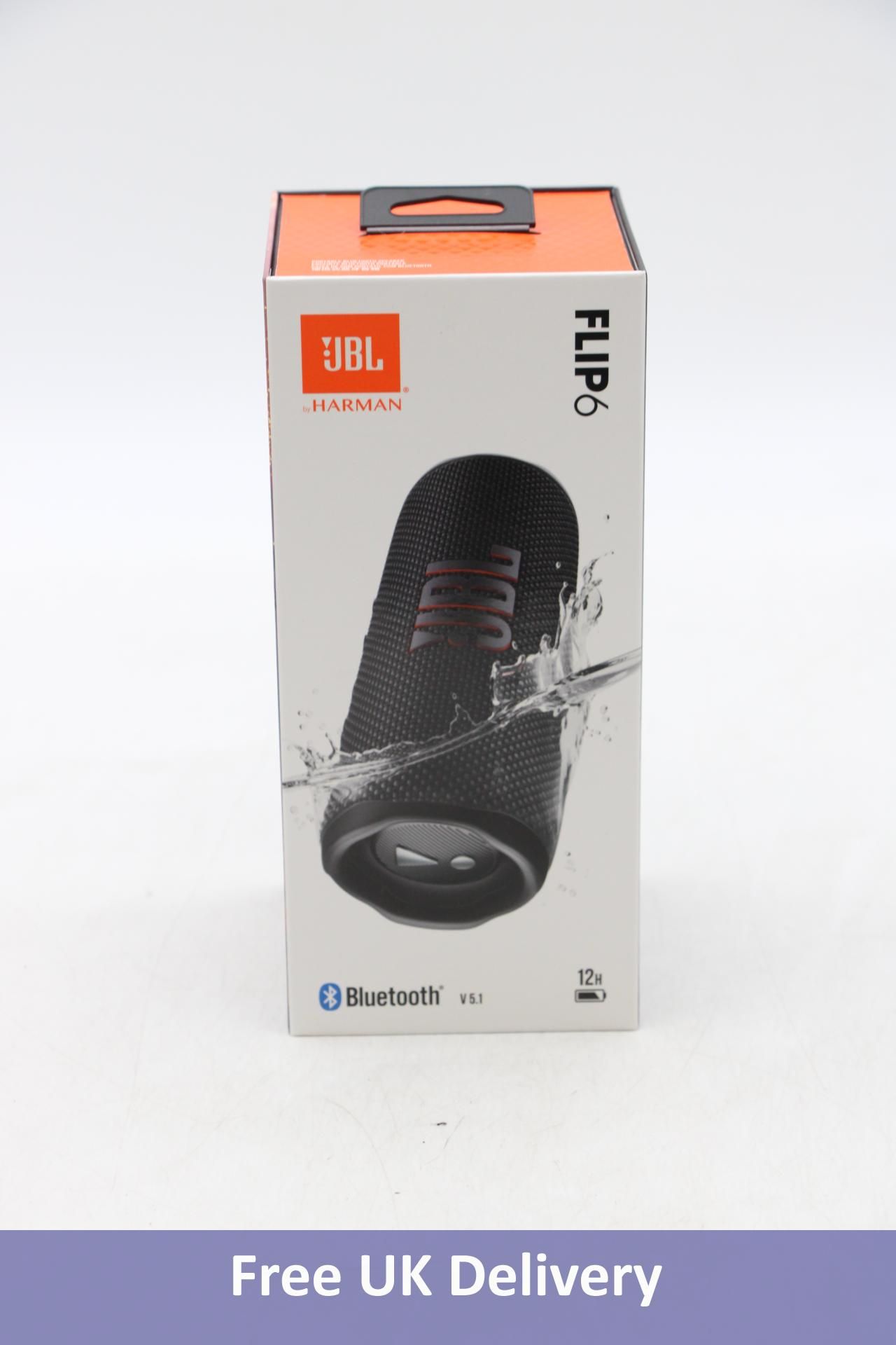 JBL Flip 6 Portable Waterproof Speaker, Black