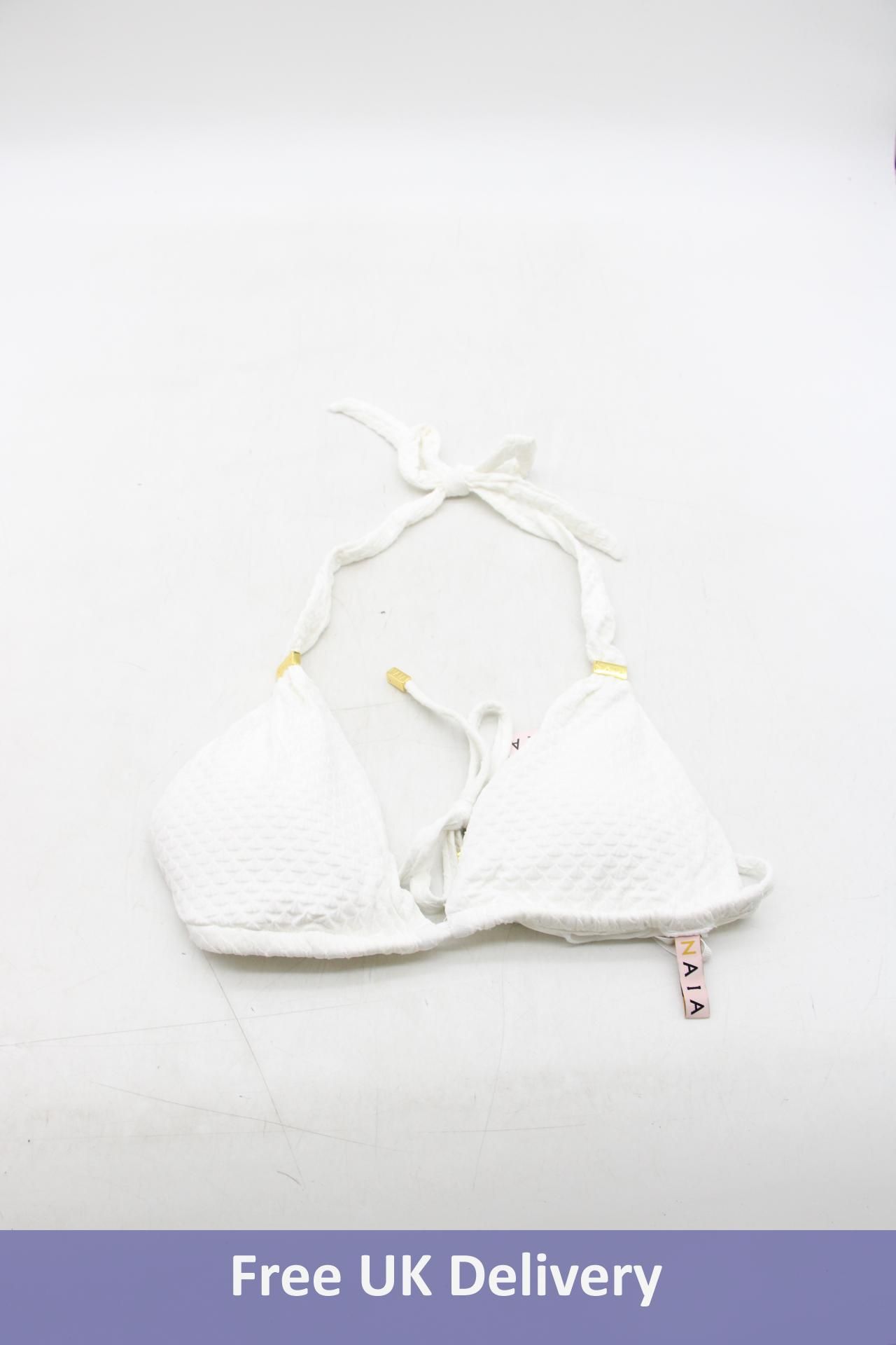 Naia Maia Bikini Top, White Diamond, Size 12