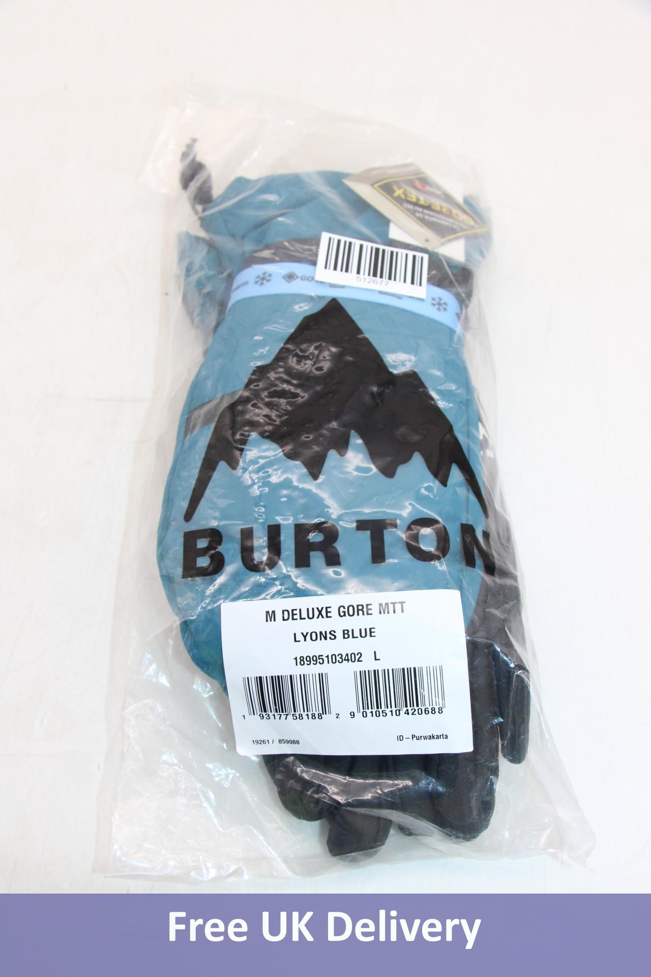 Burton Deluxe Gore-Tex Mittens, Lyons Blue, Large